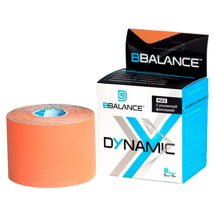 Кинезио тейп Bio Balance Tape Dynamic Max 5см х 5м бежевый.